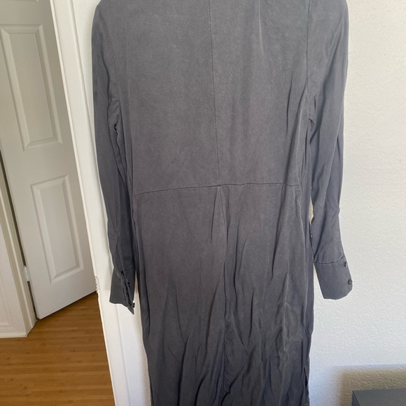 COS long  sleeve shirt dress in Charcoal Grey SZ 10(38”B)/ runs small - Picture 3 of 11